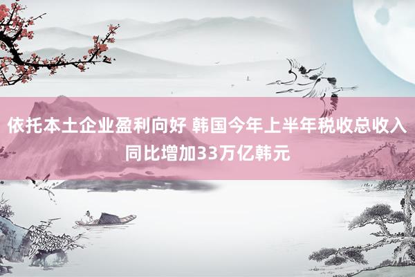 依托本土企业盈利向好 韩国今年上半年税收总收入同比增加33万亿韩元