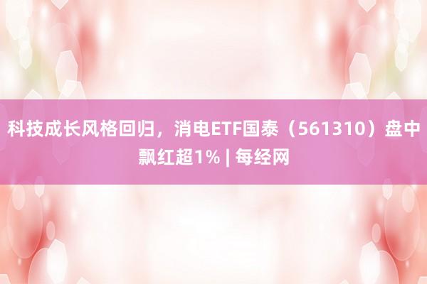 科技成长风格回归，消电ETF国泰（561310）盘中飘红超1% | 每经网