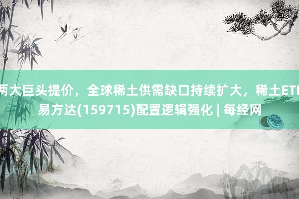两大巨头提价，全球稀土供需缺口持续扩大，稀土ETF易方达(159715)配置逻辑强化 | 每经网