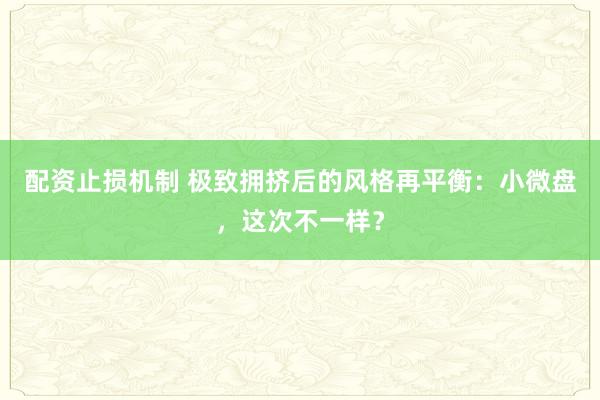 配资止损机制 极致拥挤后的风格再平衡：小微盘，这次不一样？