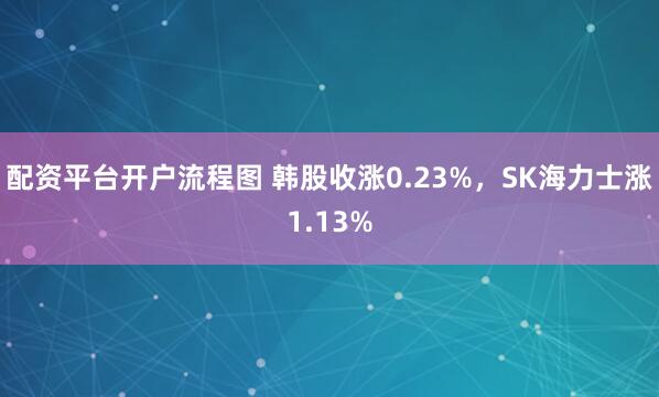 配资平台开户流程图 韩股收涨0.23%，SK海力士涨1.13%